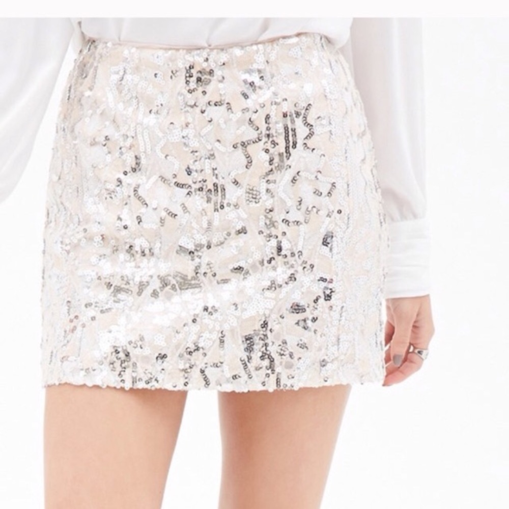 Forever 21 Sequins Mini Skirt.